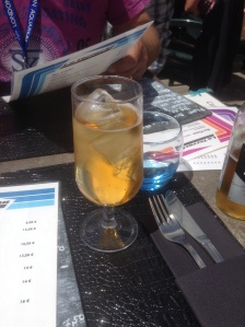 Ice cold cider in the sun